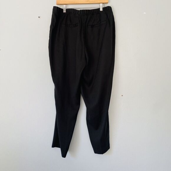 Chicos Pants Womens 2 (Size 12) Black Ankle Pull on Dressy Silky - Picture 2 of 8